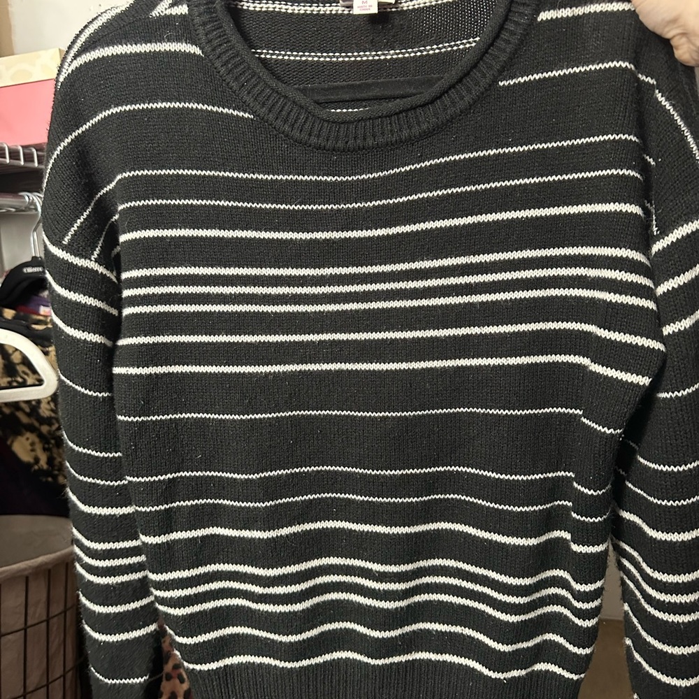 Striped Lularoe Black and White Sweater